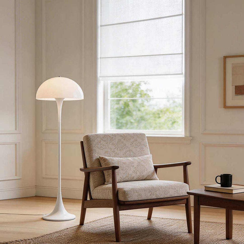 Mushroom Floor Lamp - Modern White Dimmable Dome Light, 3 Colors