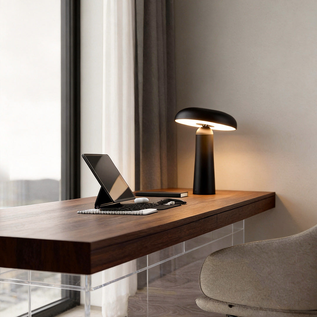 Mushroom Shaped USB-Rechargeable Modern Table Lamp - Stylish Lighting for Home and Office