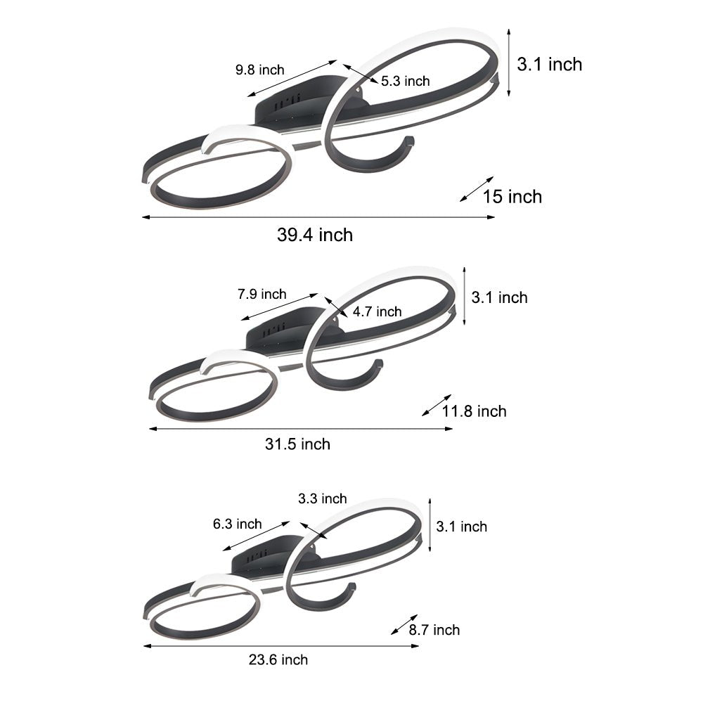Musical Symbols Aluminum LED Ceiling Lights – Modern Musical Décor Lighting