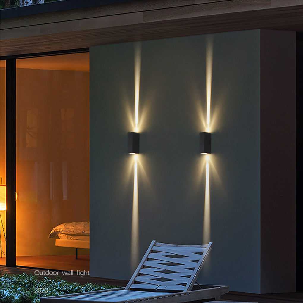 Narrow Beam Waterproof Dual-Beam Outdoor Wall Sconce - Modern Design, LED Lighting