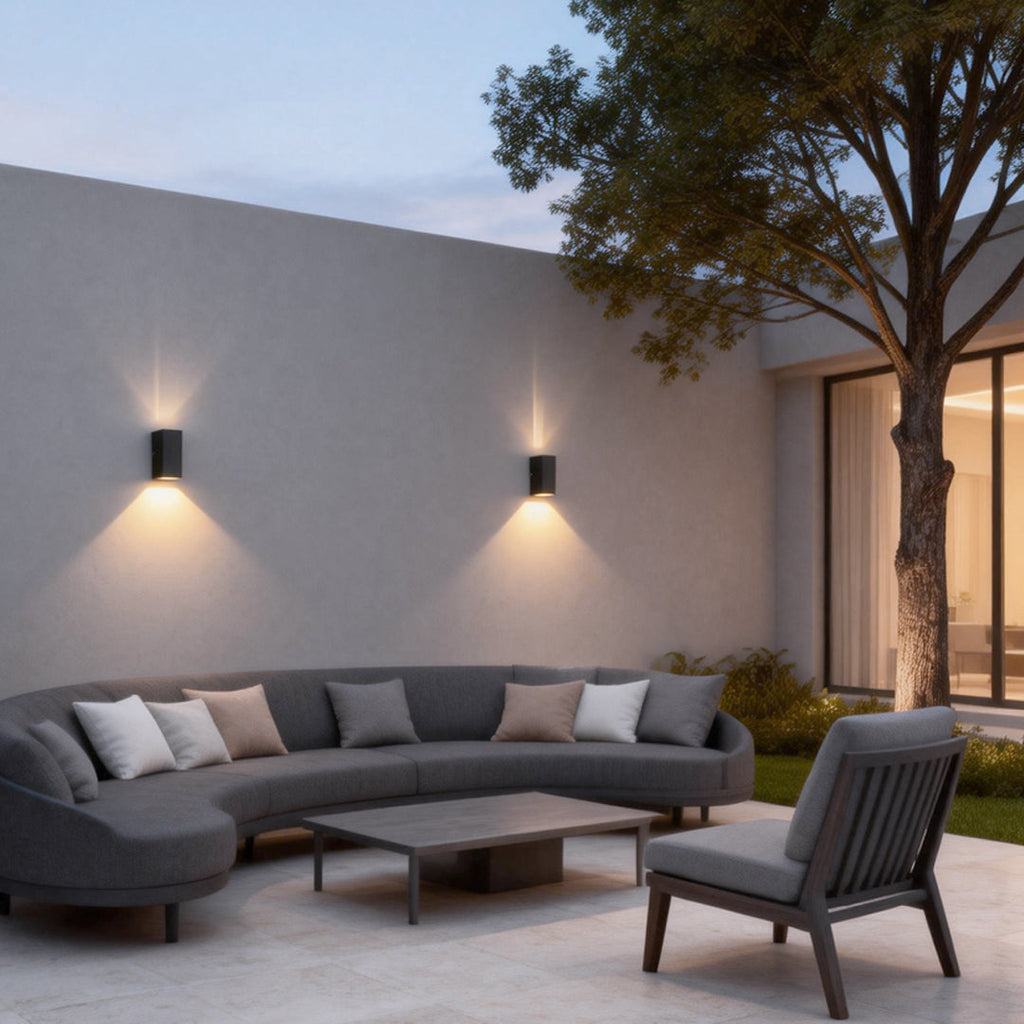 Narrow Beam Waterproof Dual-Beam Outdoor Wall Sconce - Modern Design, LED Lighting