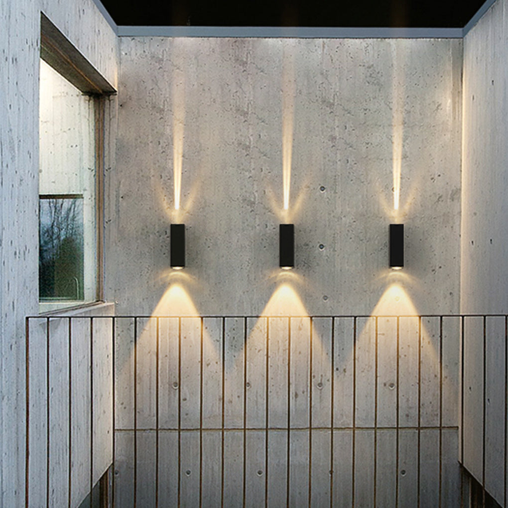 Narrow Beam Waterproof Dual-Beam Outdoor Wall Sconce - Modern Design, LED Lighting