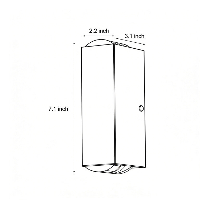 Narrow Beam Waterproof Outdoor Wall Sconce | Modern Dual-Beam Light