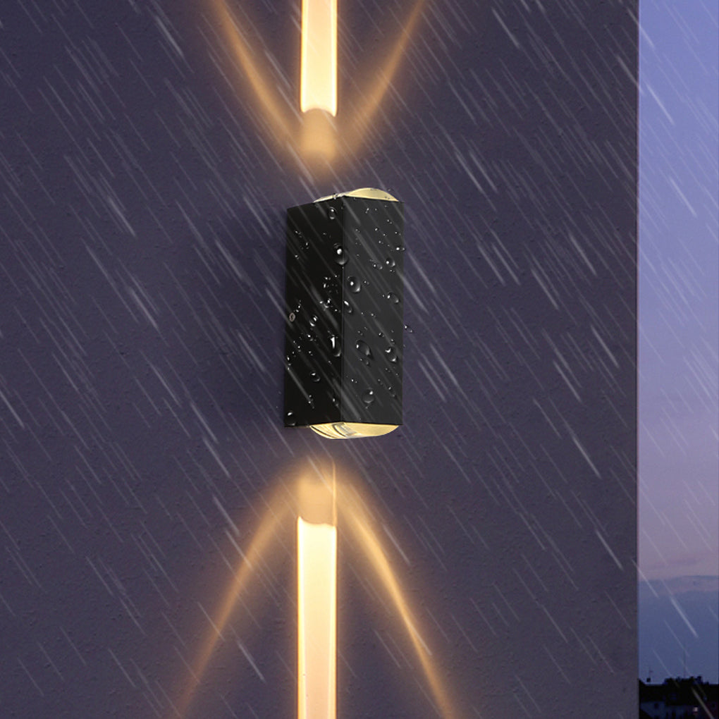 Narrow Beam Waterproof Outdoor Wall Sconce | Modern Dual-Beam Light