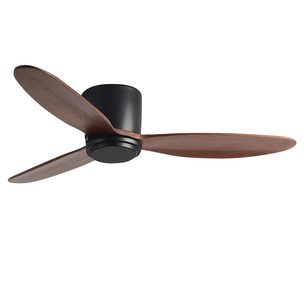 Natural Wood Ceiling Fan with LED Light - Nordic Style