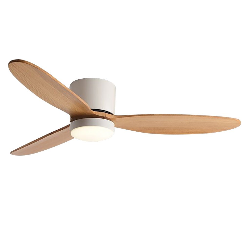 Natural Wood Ceiling Fan with Nordic LED Light