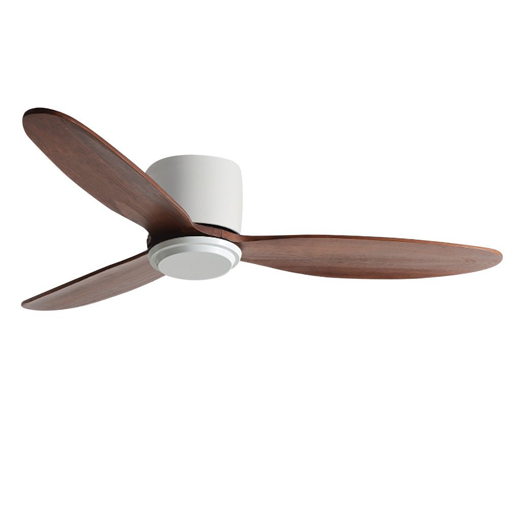 Natural Wood Ceiling Fan with LED Light - Nordic Style