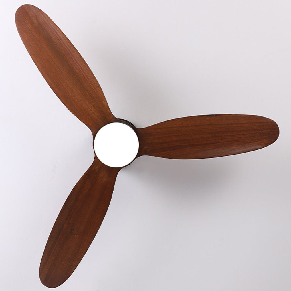 Natural Wood Ceiling Fan with Nordic LED Light