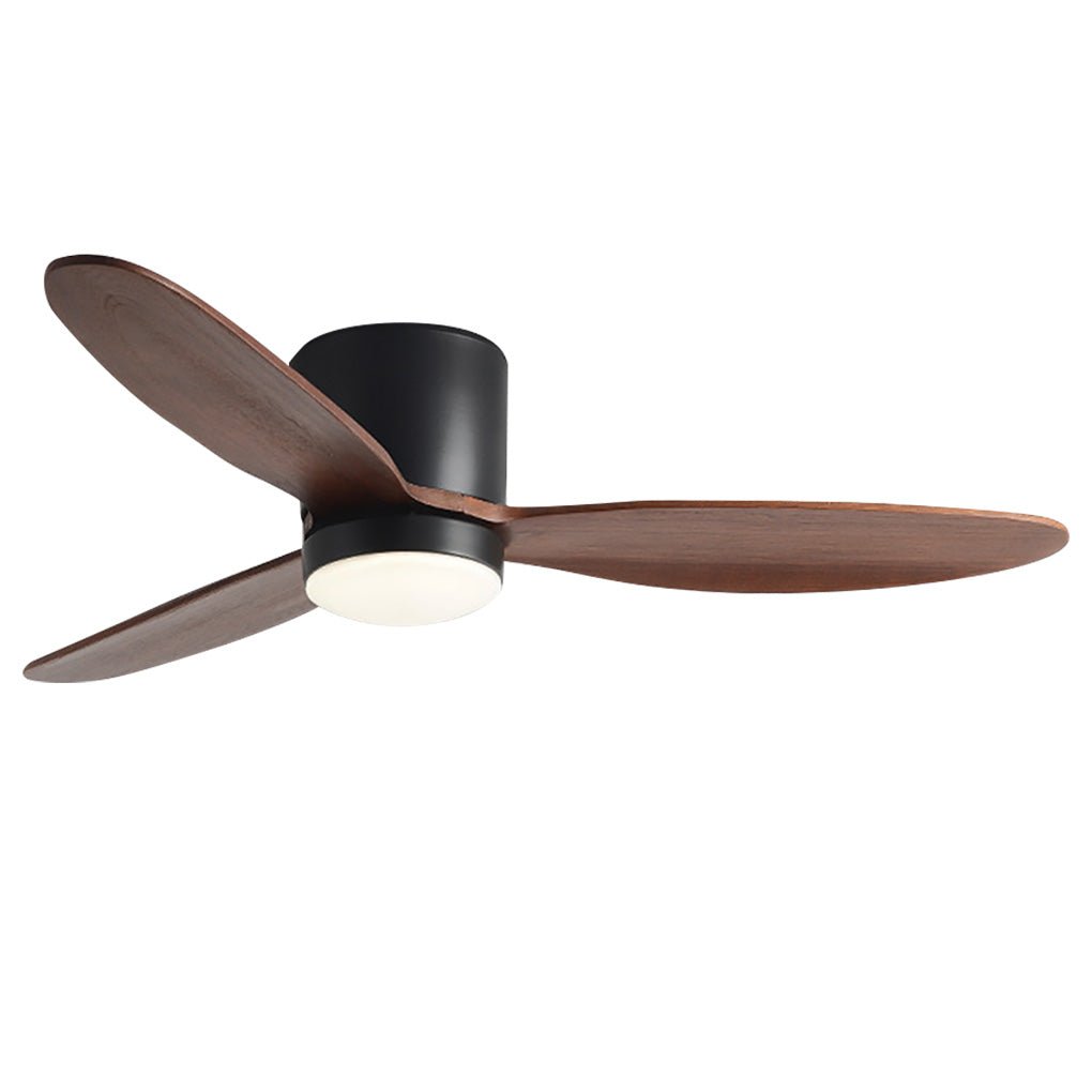 Natural Wood Ceiling Fan with Nordic LED Light