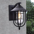 Nautical Wall Sconce Outdoor Wrought Iron Glass Light