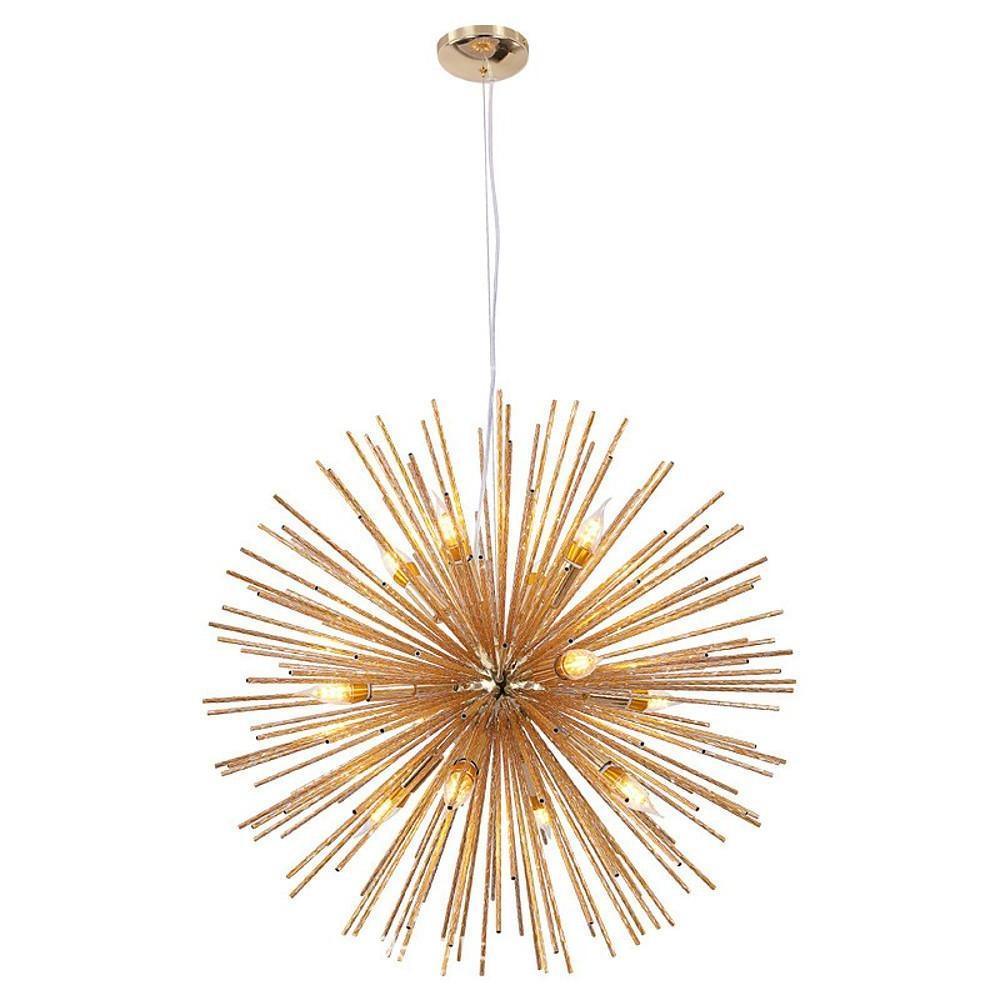 Geometric Starburst Chandelier for Dining Room Lighting Elegance