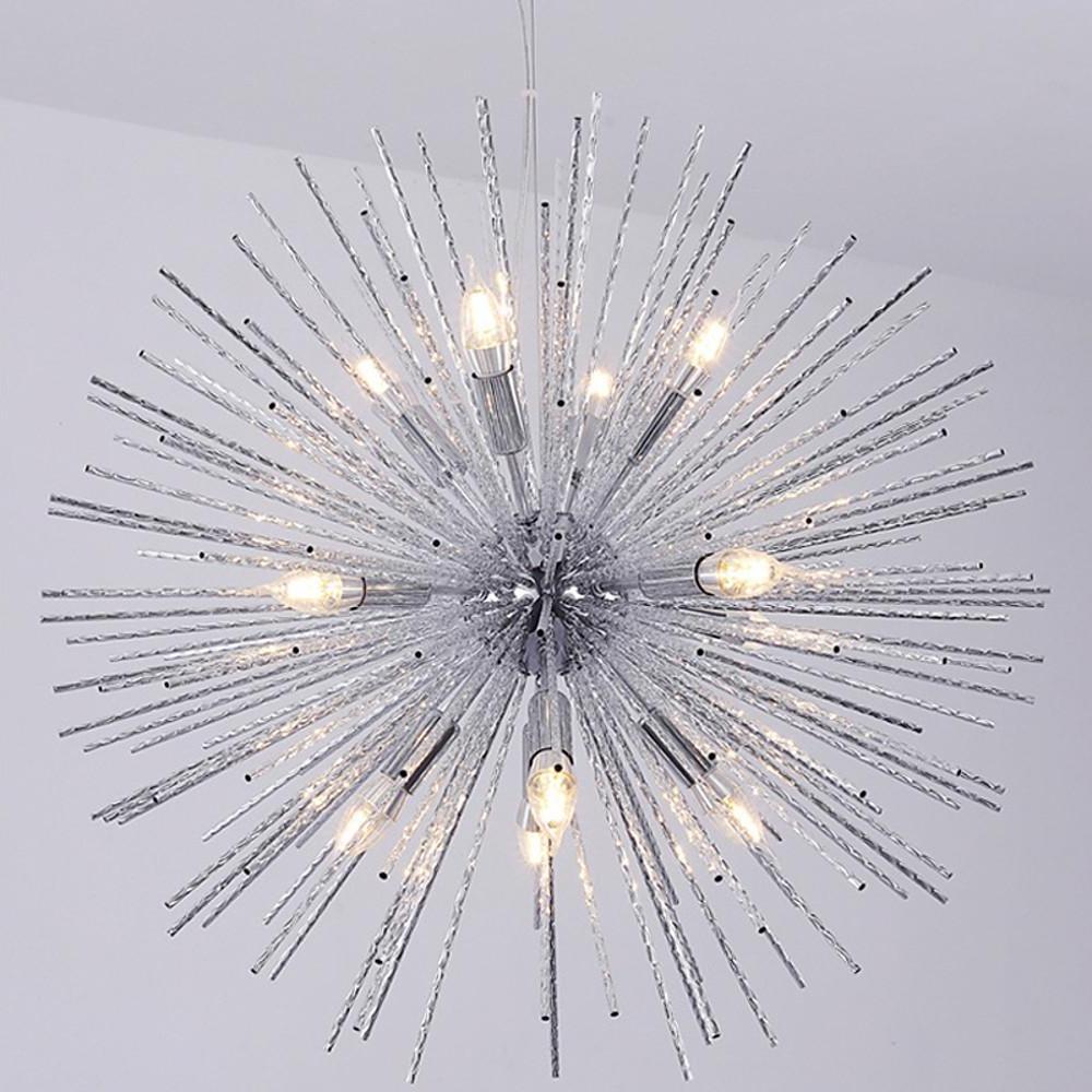Geometric Starburst Chandelier for Dining Room Lighting Elegance