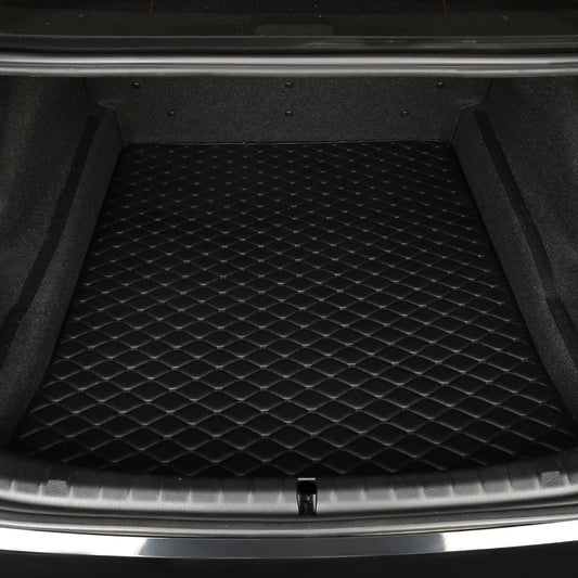 Black Classic Car Trunk Mat Adaptive Fit- Durable All-Weather Rubber Cargo Liner