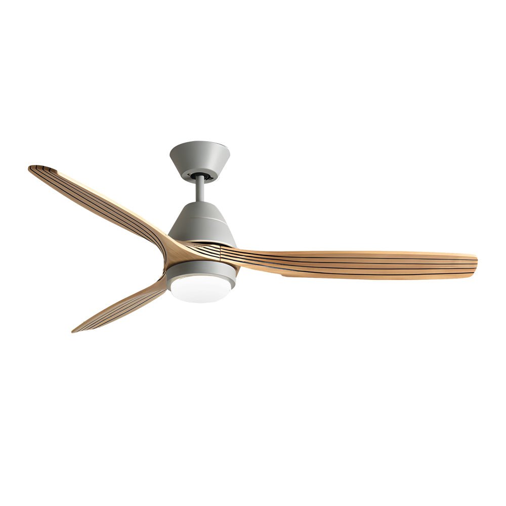 Nordic 52-Inch Wooden Ceiling Fan with Light & Remote - 6-Speed