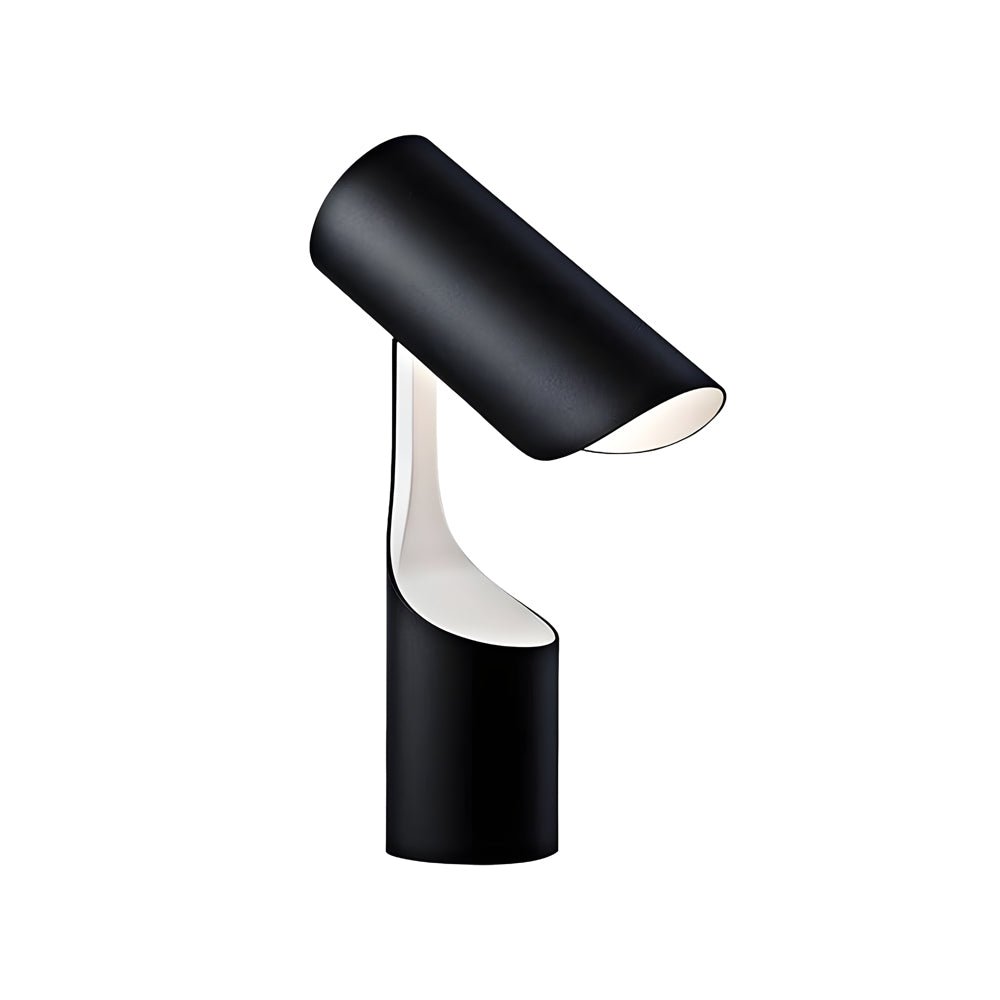 Nordic Black LED Desk Lamp - Adjustable Cylinder Design for Home Office