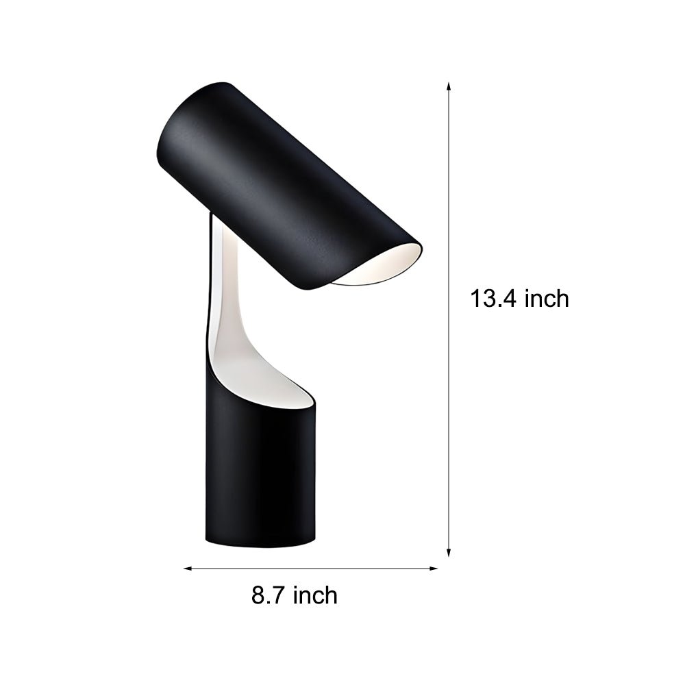 Nordic Black LED Desk Lamp - Adjustable Cylinder Design for Home Office