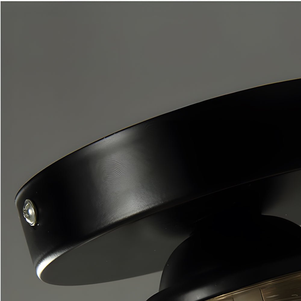 Nordic Corridor Glass Ceiling Light with Amber Smoky Shades