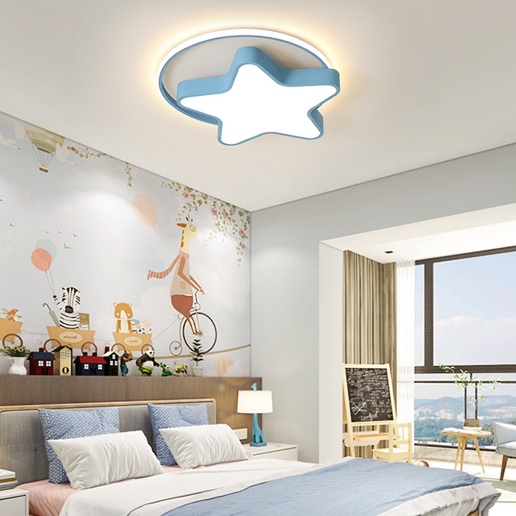 Nordic Five-Pointed Star LED Ceiling Lamp - Dimmable, Modern Design, Energy Efficient, Home Decor