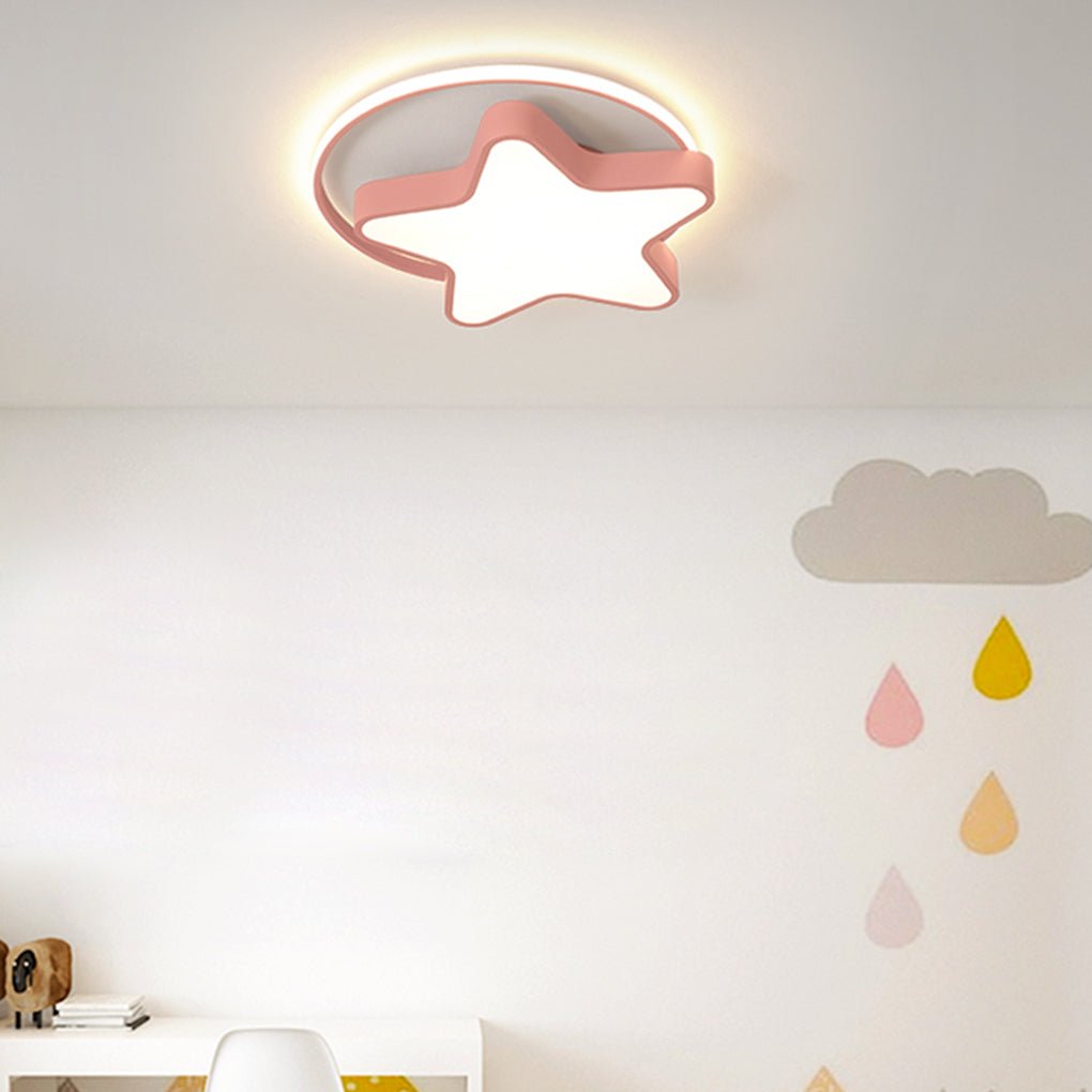 Nordic Five-Pointed Star LED Ceiling Lamp - Dimmable, Modern Design, Energy Efficient, Home Decor
