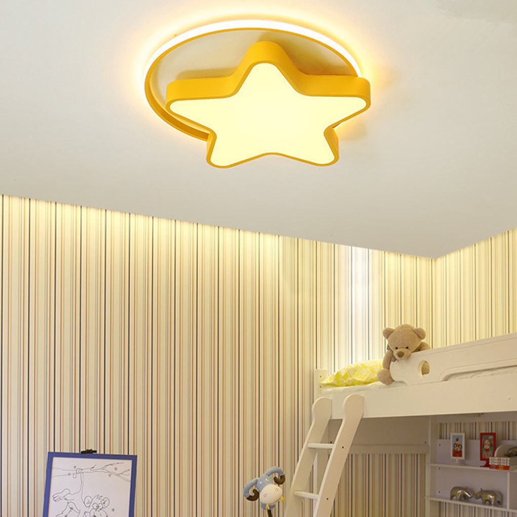 Nordic Five-Pointed Star LED Ceiling Lamp - Dimmable, Modern Design, Energy Efficient, Home Decor