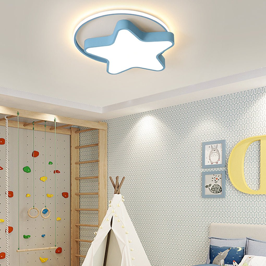Nordic Five-Pointed Star LED Ceiling Lamp - Dimmable, Modern Design, Energy Efficient, Home Decor