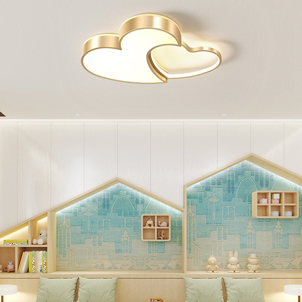 Nordic Heart-Shaped LED Dimmable Ceiling Lamp - High Light Transmittance Ceiling Light