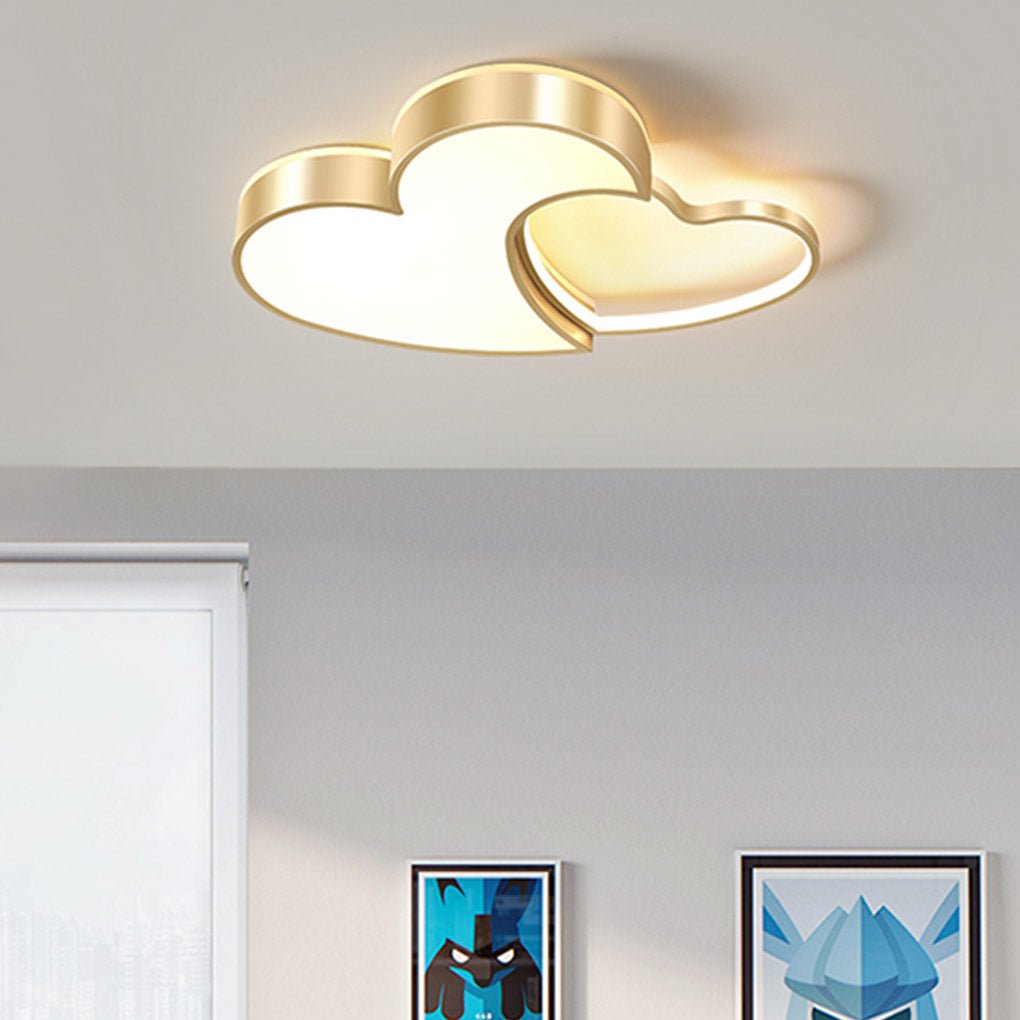 Nordic Heart-Shaped LED Dimmable Ceiling Lamp - High Light Transmittance Ceiling Light