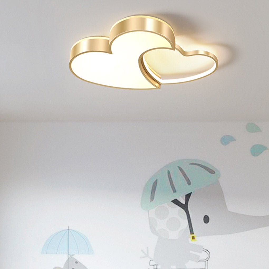 Nordic Heart-Shaped LED Dimmable Ceiling Lamp - High Light Transmittance Ceiling Light