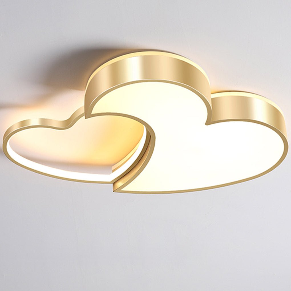 Nordic Heart-Shaped LED Dimmable Ceiling Lamp - High Light Transmittance Ceiling Light