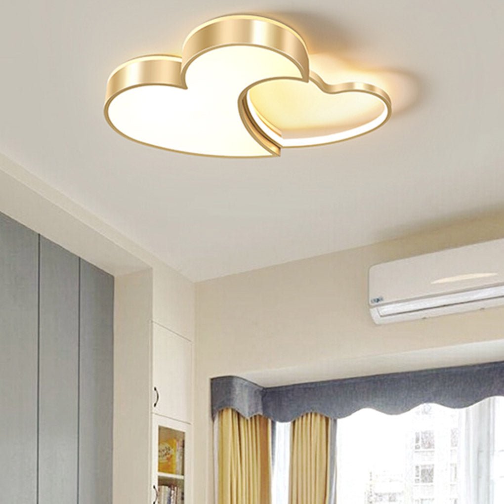 Nordic Heart-Shaped LED Dimmable Ceiling Lamp - High Light Transmittance Ceiling Light
