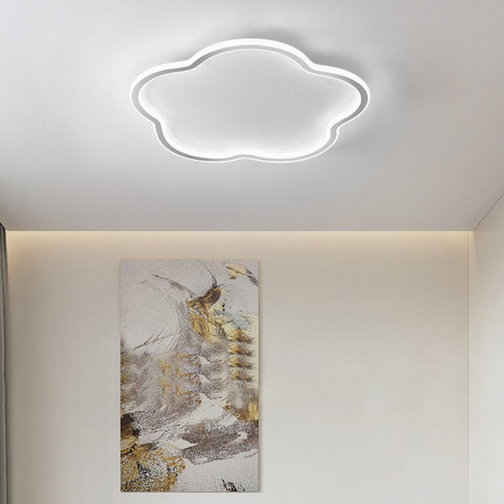 Nordic Ultra-thin Cloud Shape LED Ceiling Lamp - Adjustable Three Color Lighting