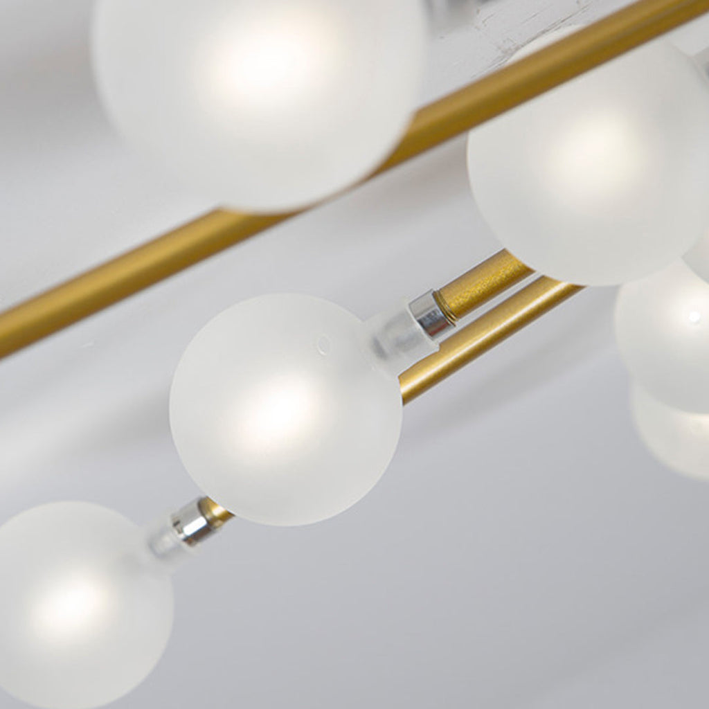 Glass Flush Mount Light - Minimalist Sputnik Luxury Ceiling Fixture