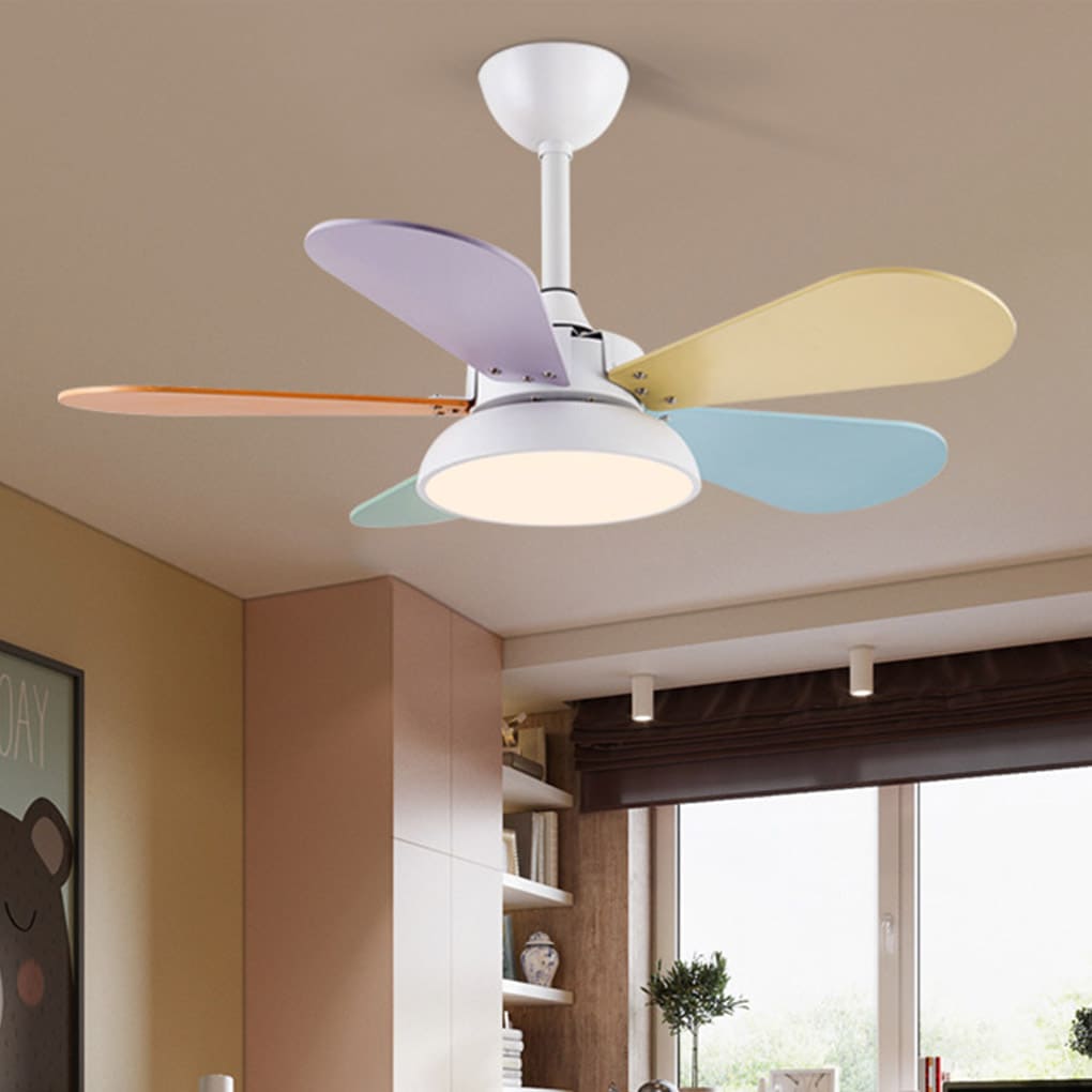 Nordic Reversible Kids Ceiling Fan with Lights - Noiseless & Stylish