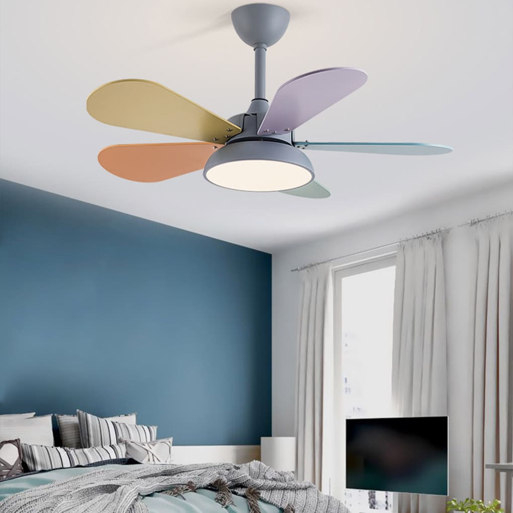 Nordic Reversible Kids Ceiling Fan with Lights - Noiseless & Stylish