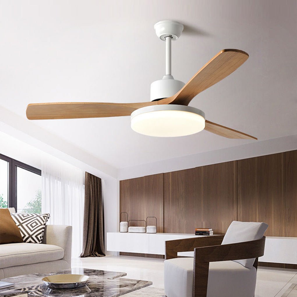 Nordic Dimmable LED Ceiling Fan Lamp with Remote Control - Frequency Conversion