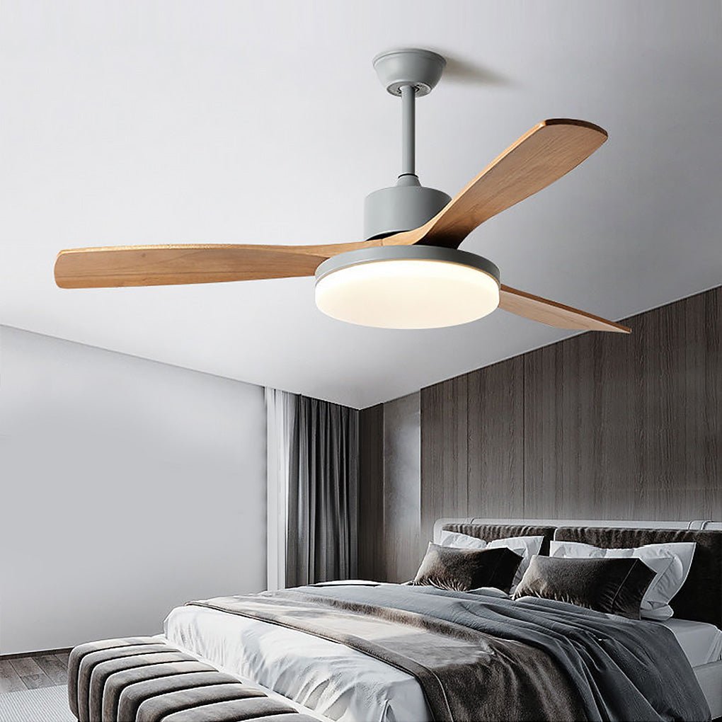 Nordic Dimmable LED Ceiling Fan Lamp with Remote Control - Frequency Conversion