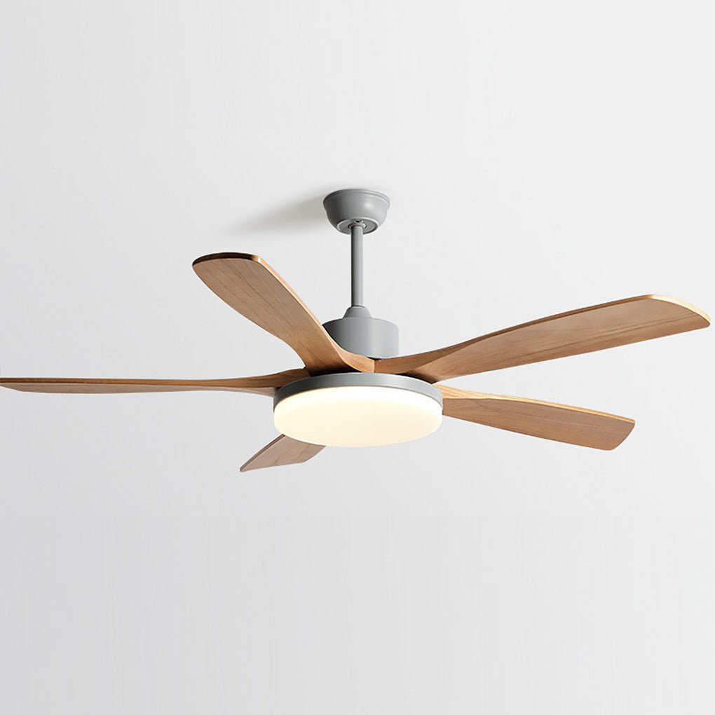 Nordic Dimmable LED Ceiling Fan Lamp with Remote Control - Frequency Conversion