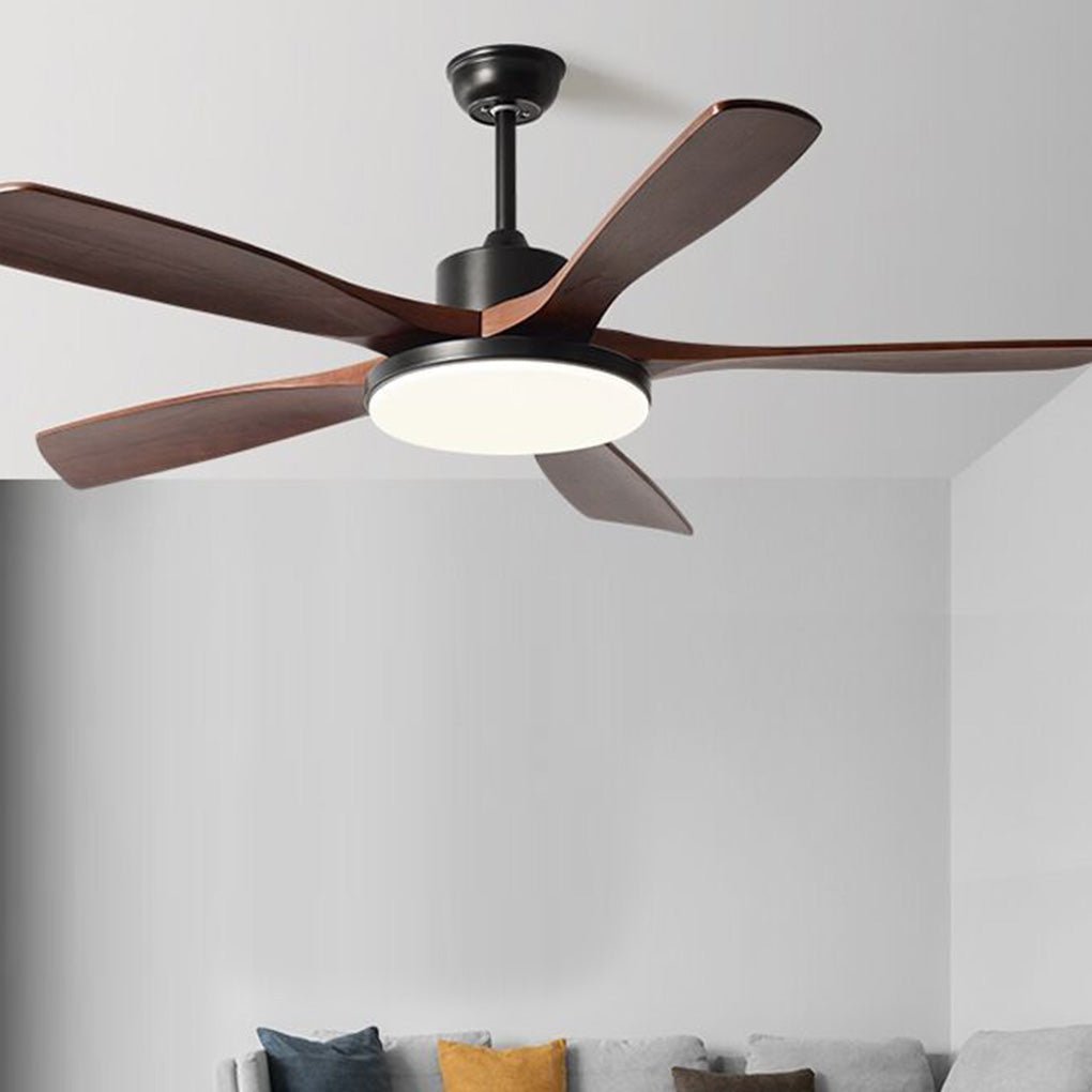 Nordic Dimmable LED Ceiling Fan Lamp with Remote Control - Frequency Conversion