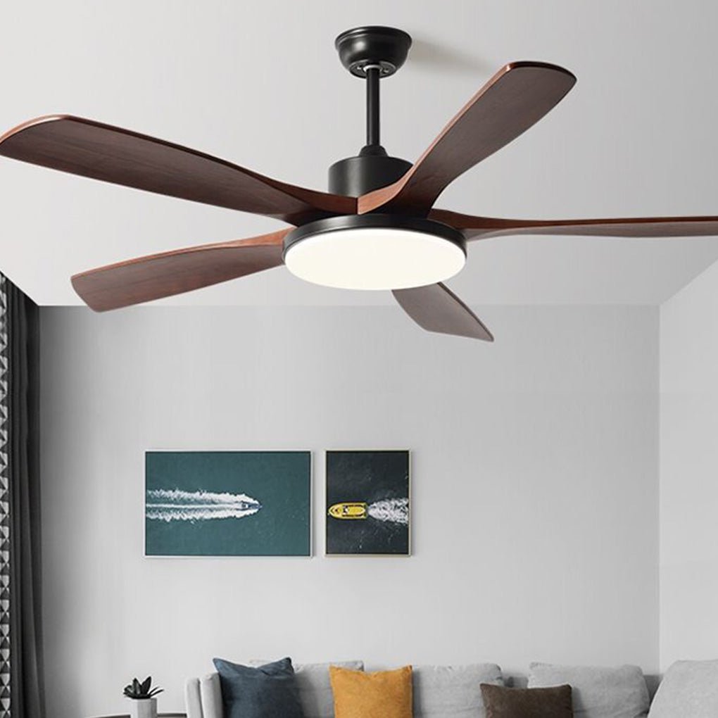Nordic Dimmable LED Ceiling Fan Lamp with Remote Control - Frequency Conversion