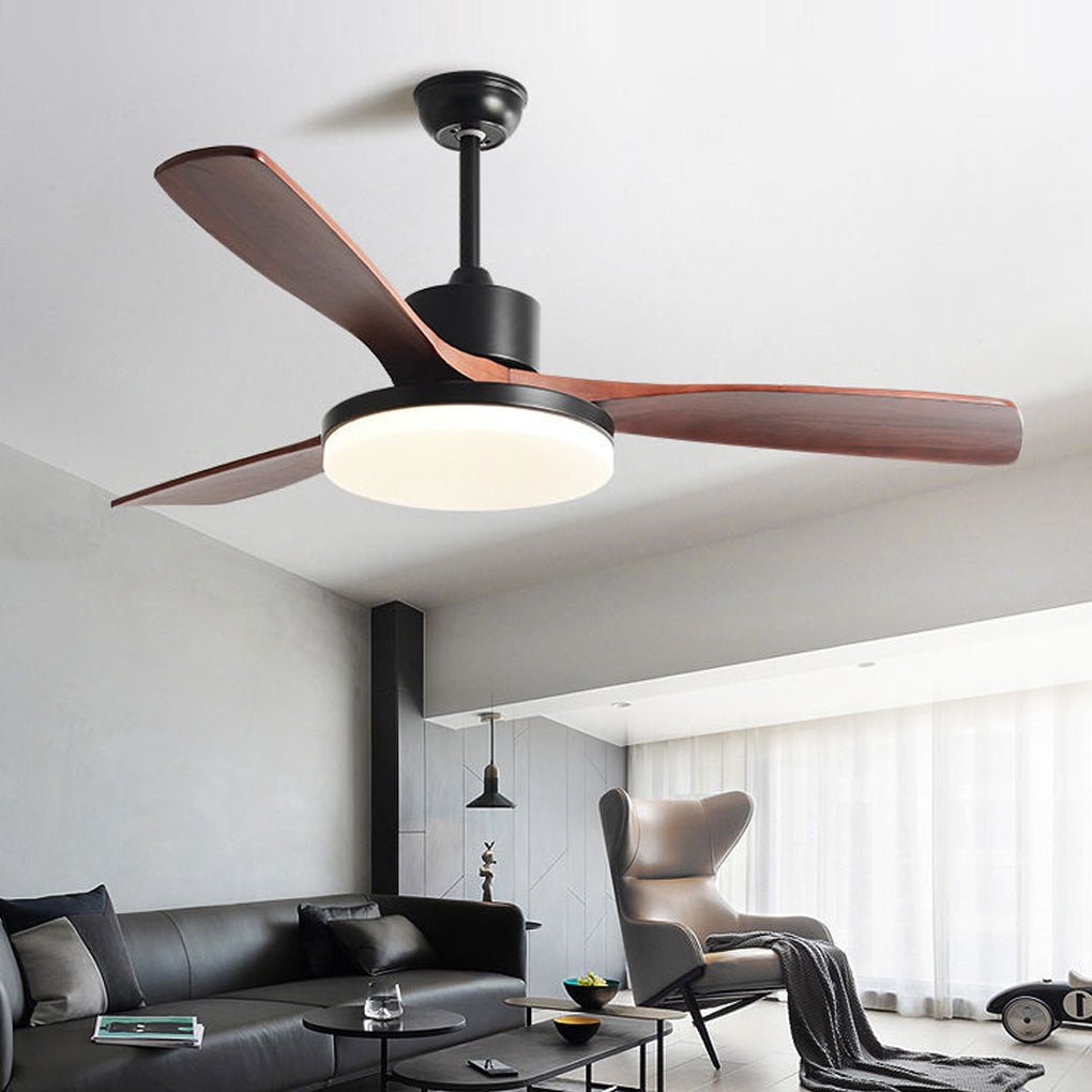 Nordic Dimmable LED Ceiling Fan Lamp with Remote Control - Frequency Conversion