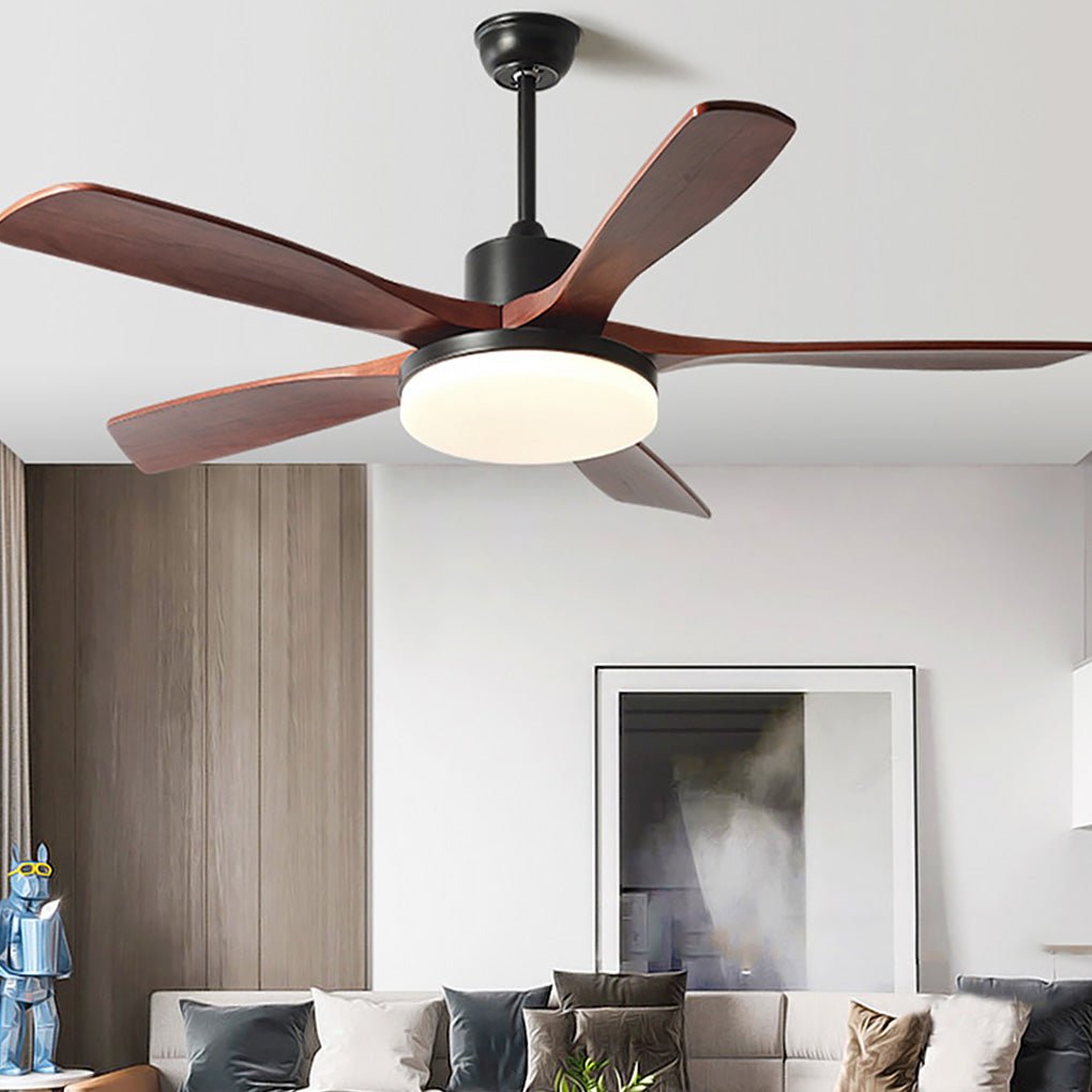 Nordic Dimmable LED Ceiling Fan Lamp with Remote Control - Frequency Conversion