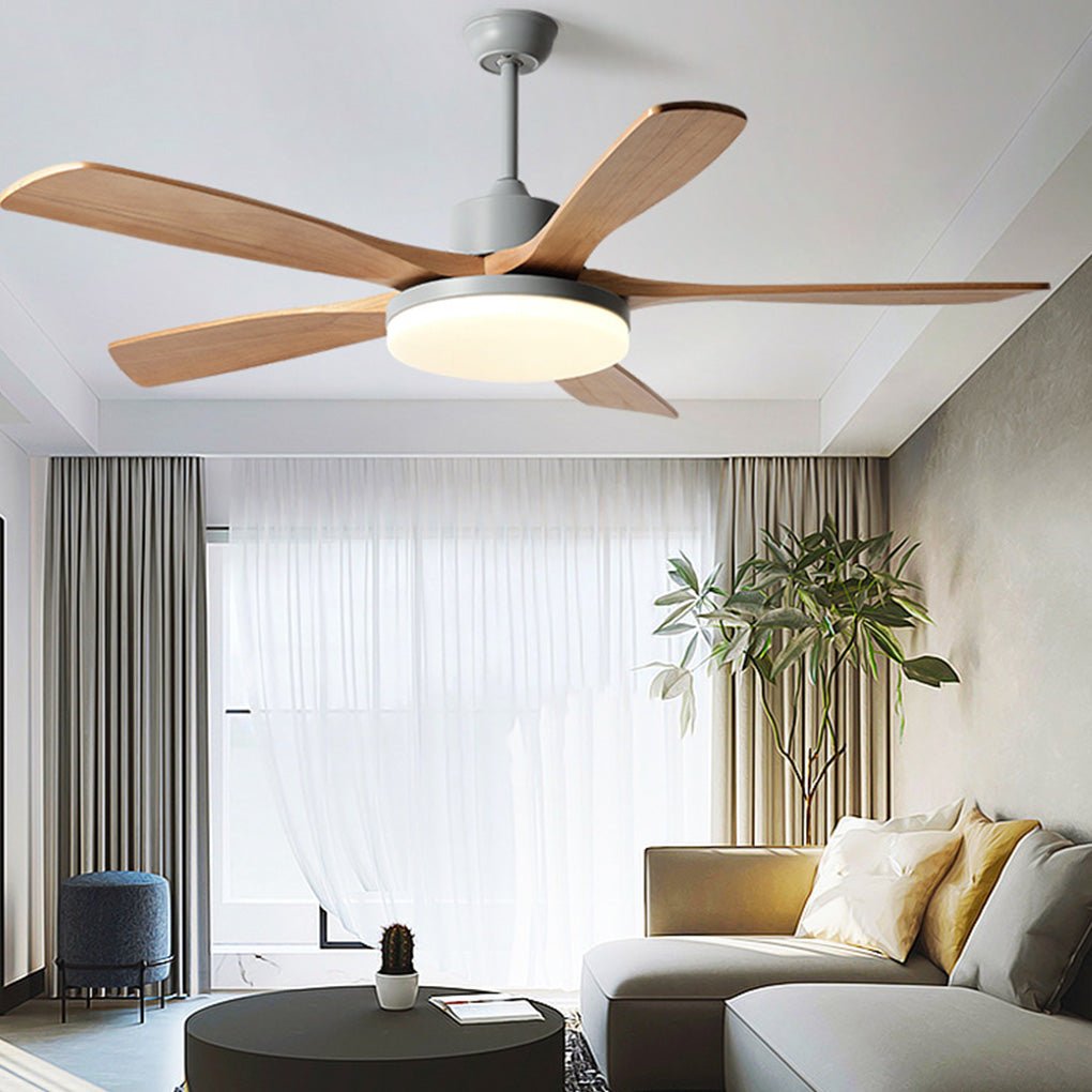 Nordic Dimmable LED Ceiling Fan Lamp with Remote Control - Frequency Conversion
