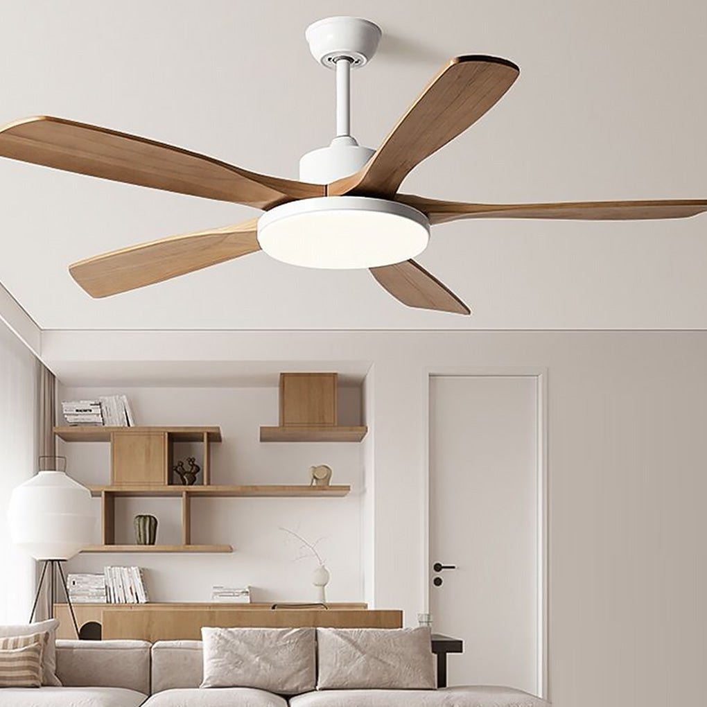 Nordic Dimmable LED Ceiling Fan Lamp with Remote Control - Frequency Conversion