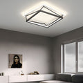 Nordic Geometric Black LED Flush Mount Ceiling Light