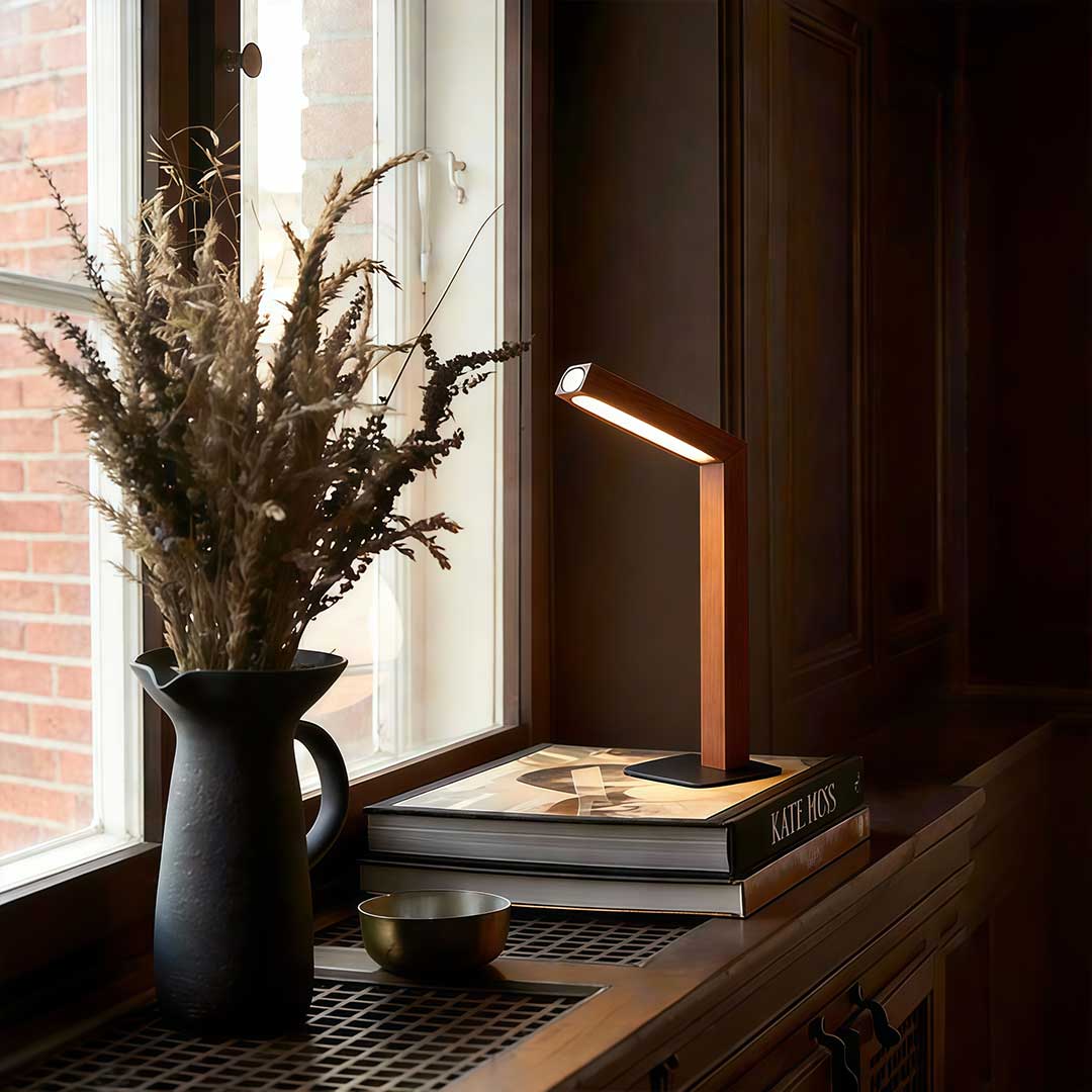 Nordic LED Desk Light - Dual Magnetic Touch Control Wooden Lamp