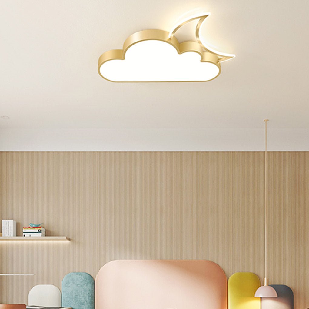 Nordic Modern Cartoon Cloud LED Flush Mount Ceiling Light for Kids Room and Bedroom Lighting