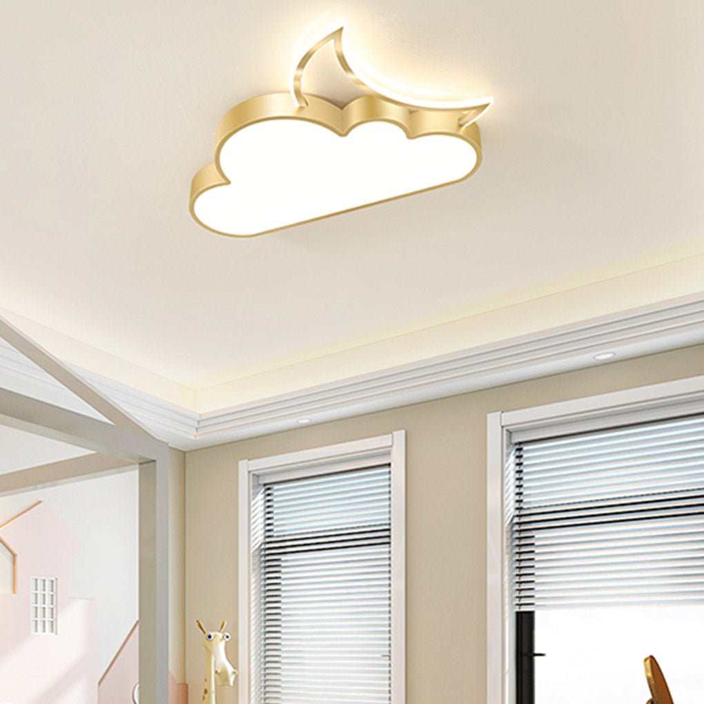 Nordic Modern Cartoon Cloud LED Flush Mount Ceiling Light for Kids Room and Bedroom Lighting