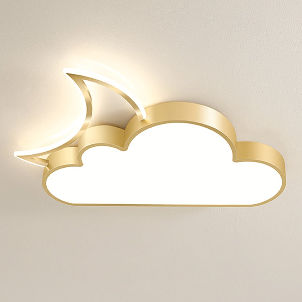Nordic Modern Cartoon Cloud LED Flush Mount Ceiling Light for Kids Room and Bedroom Lighting