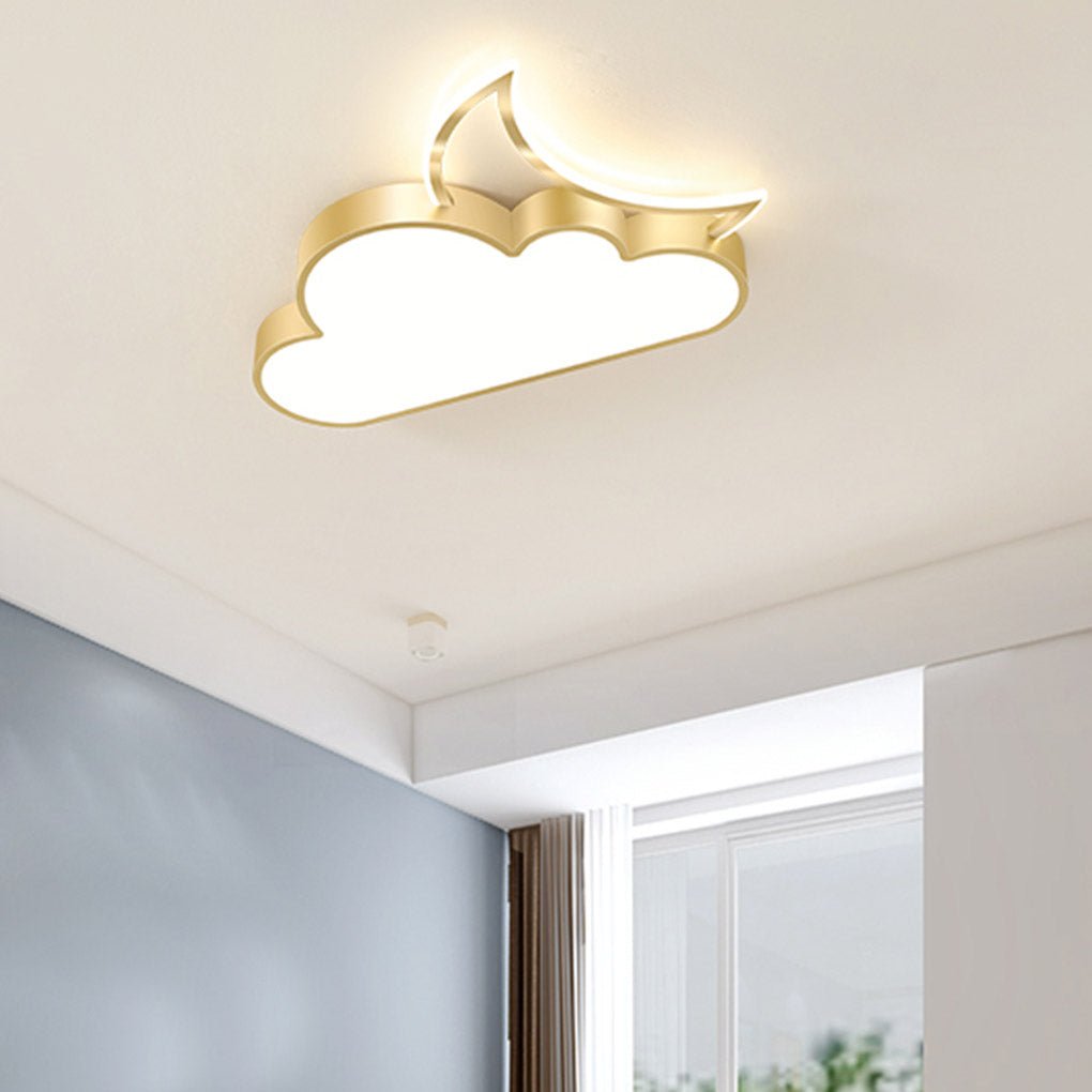 Nordic Modern Cartoon Cloud LED Flush Mount Ceiling Light for Kids Room and Bedroom Lighting