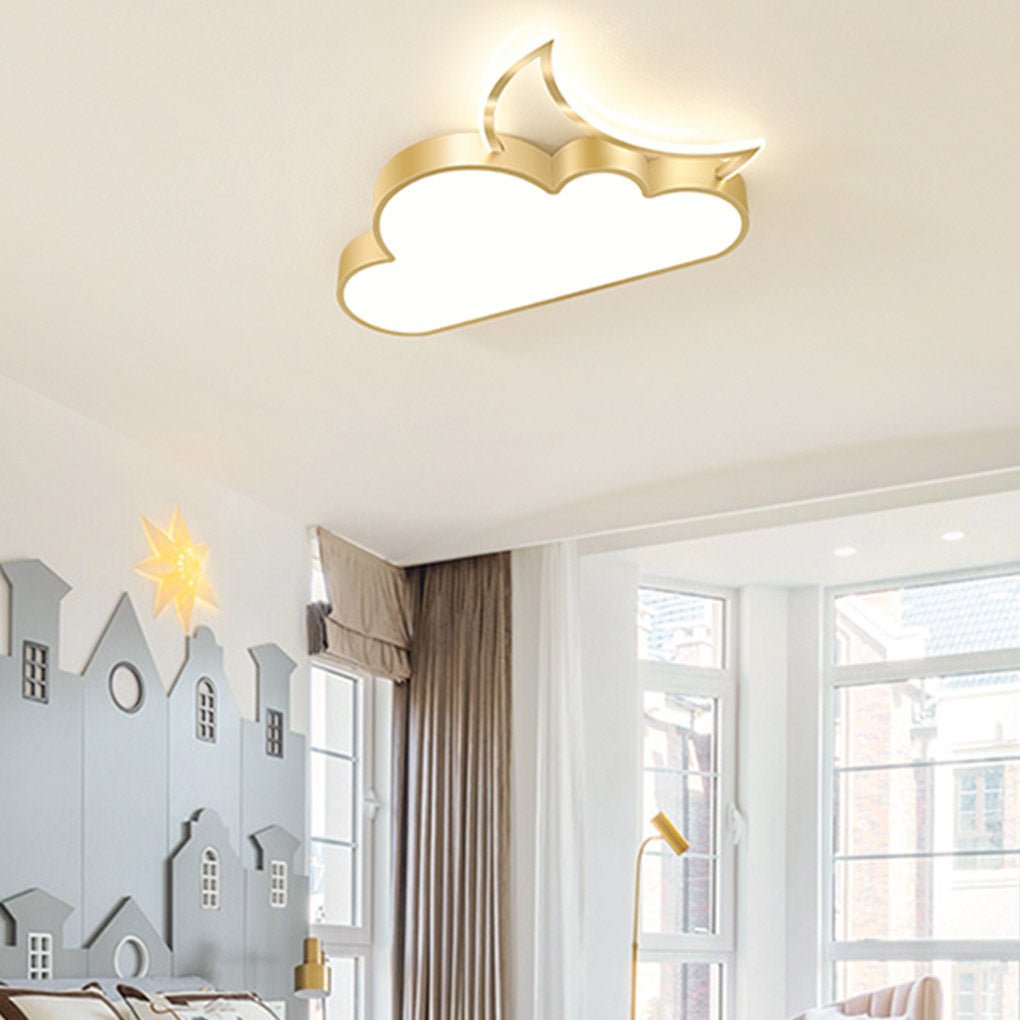 Nordic Modern Cartoon Cloud LED Flush Mount Ceiling Light for Kids Room and Bedroom Lighting